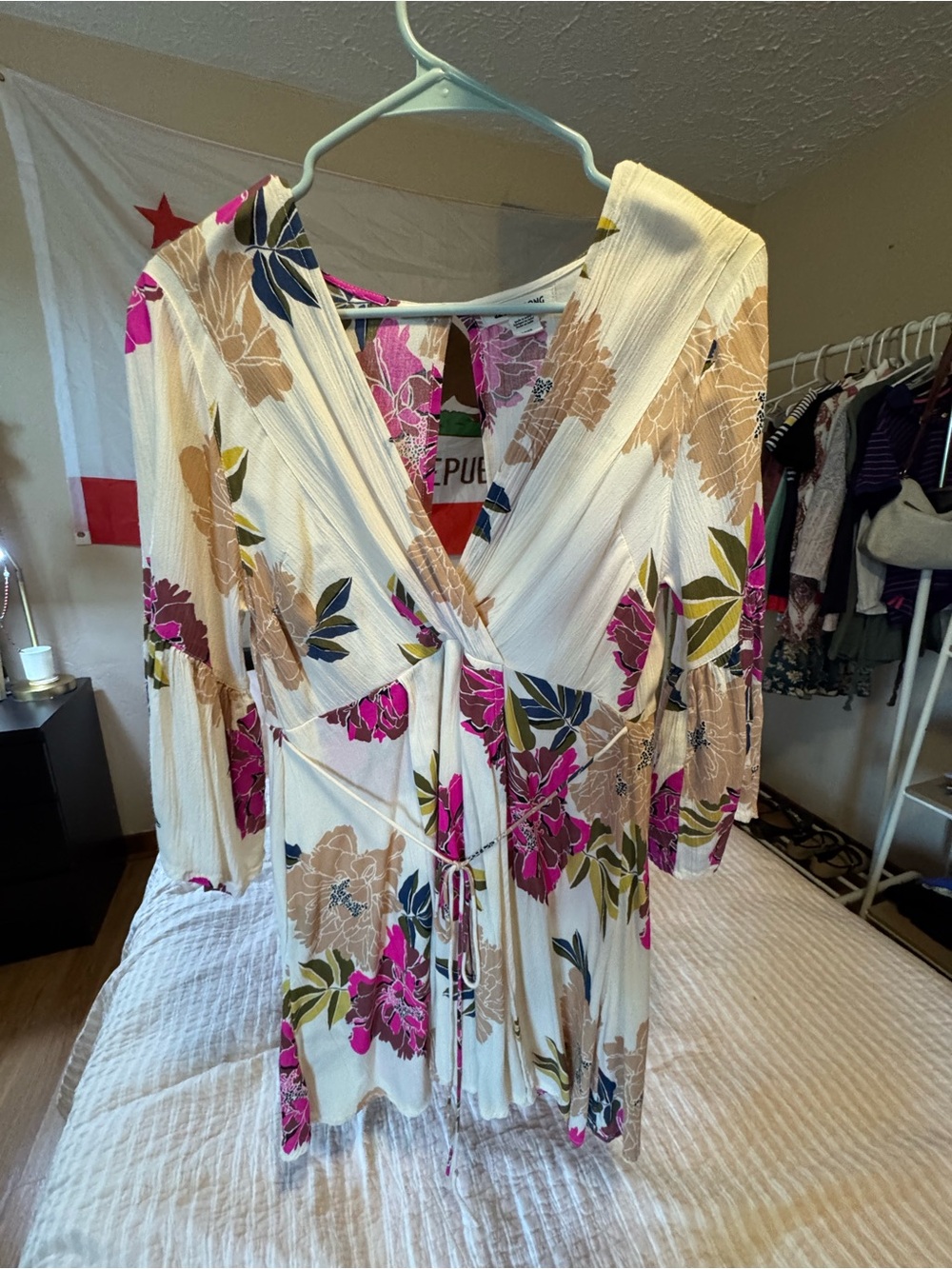 Billabong Divine Floral Print Mini Dress